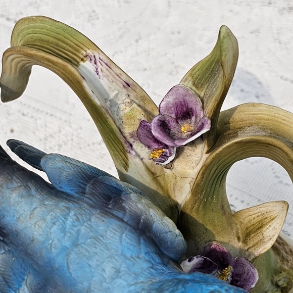 VINTAGE ANDREA BY SADEK PORCELAIN‎ BISQUE BLUE BIRD - Picture 2 of 8